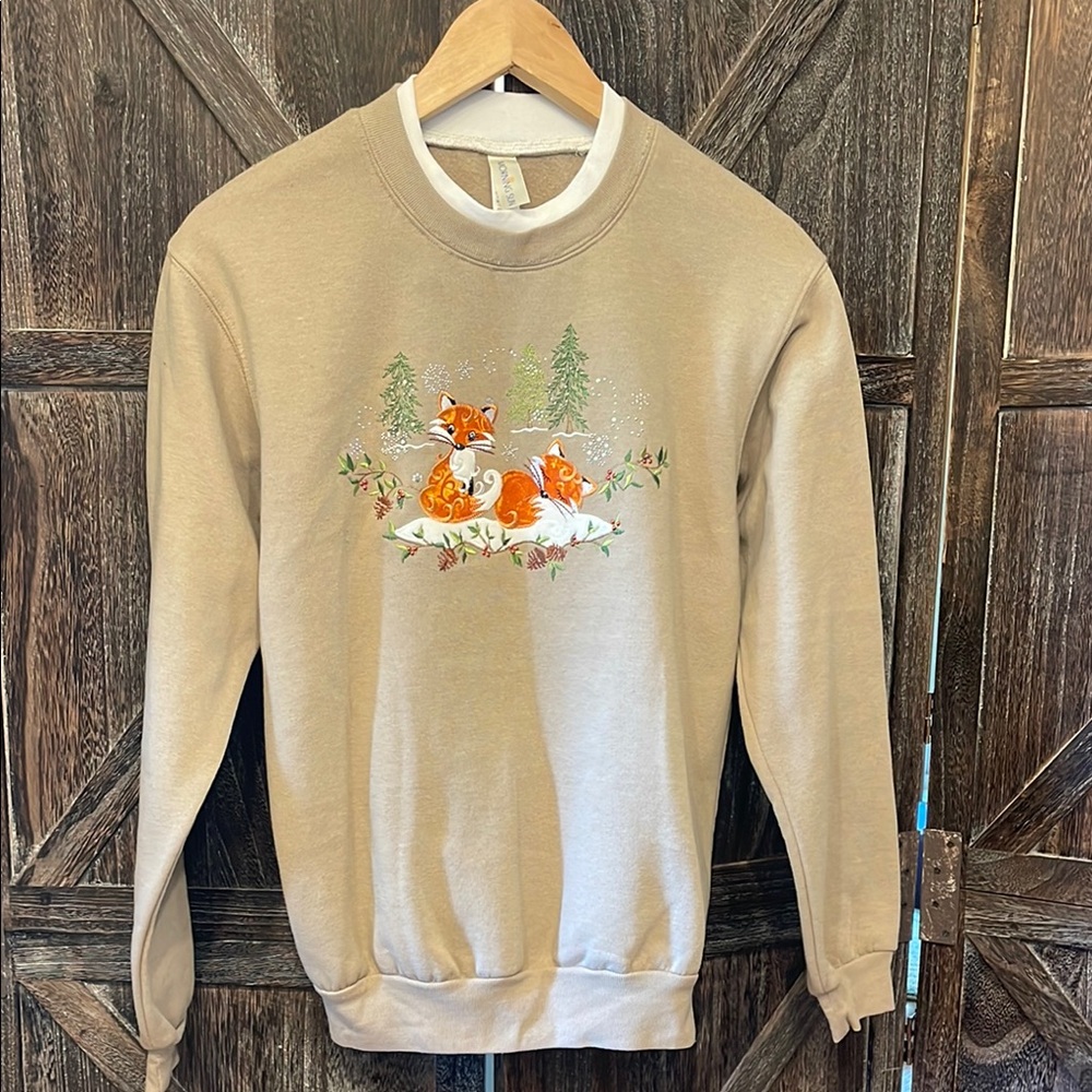 Vintage Fox Print Sweatshirt